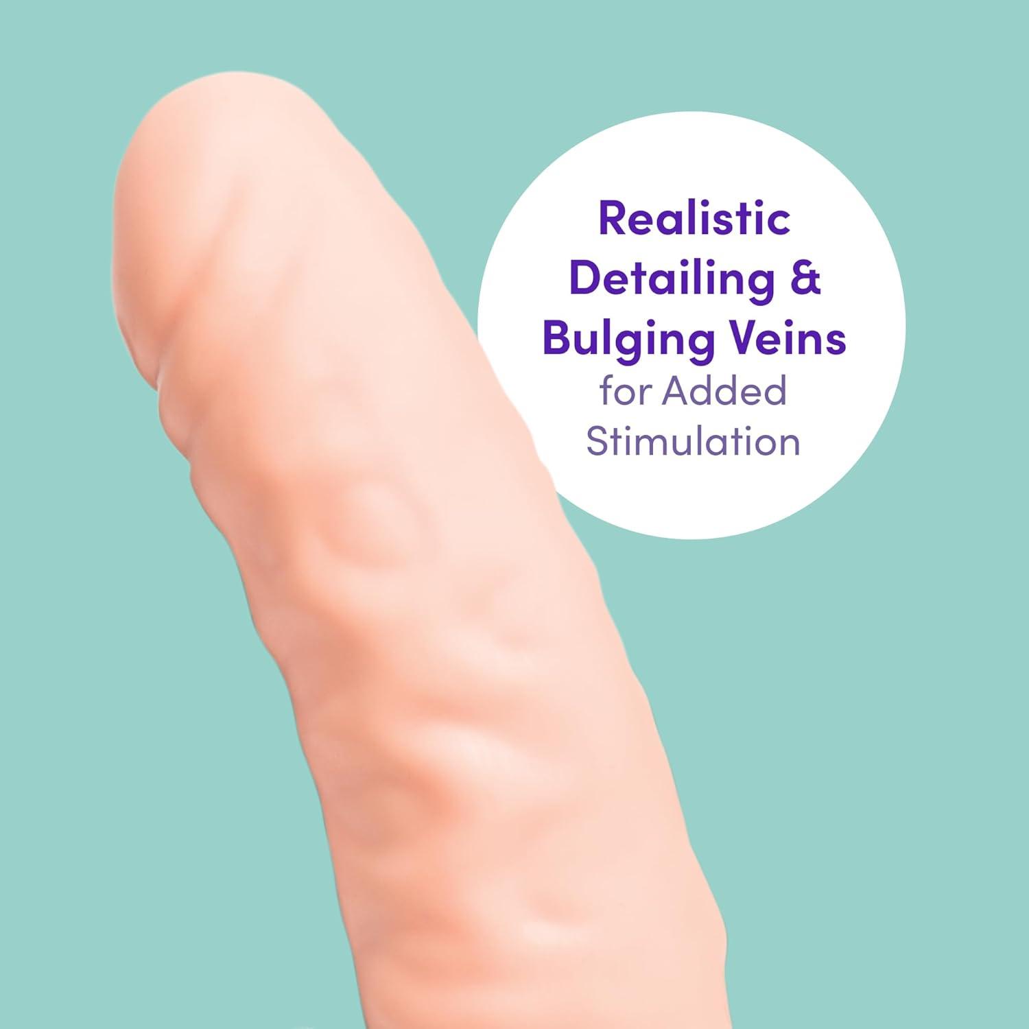 imageLovehoney Perfect Partner Vibrating Strap On Dildo 6 Inch Realistic Strap On for Pegging Thick Elastic Waistband Holds Wired Remote Control 3 Speeds amp 7 Vibration Patterns BlackFlesh Pink