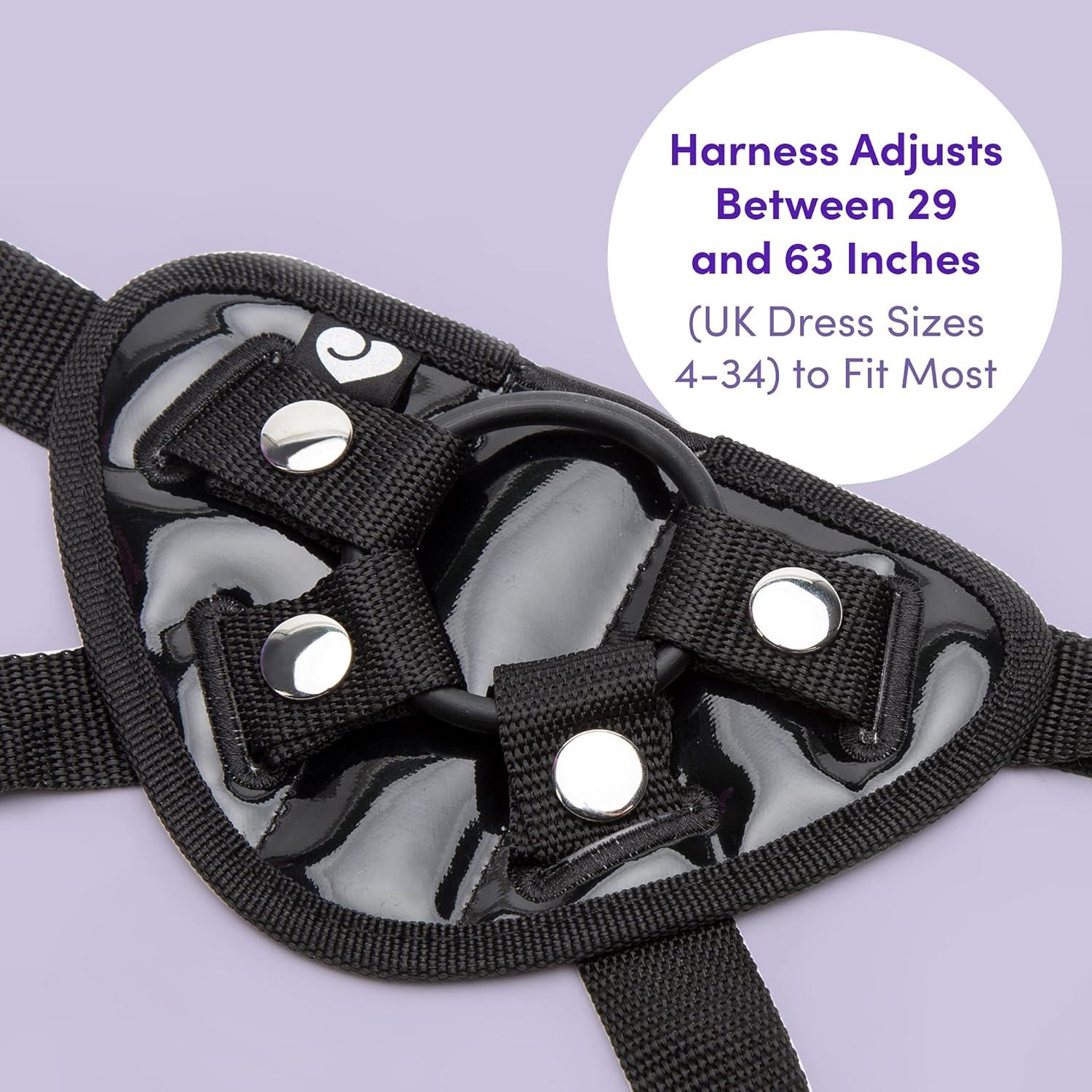 imageLovehoney Strap On Dildo Harness Kit 2 Realistic Strap On Dildos for Pegging 6 Inch amp 8 Inch with Flared Bases Includes 3 ORings amp Adjustable Harness Waterproof Purple