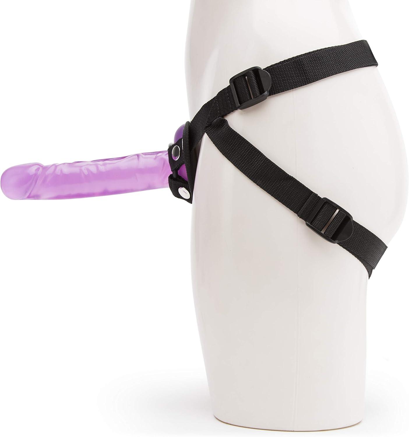 imageLovehoney Strap On Dildo Harness Kit 2 Realistic Strap On Dildos for Pegging 6 Inch amp 8 Inch with Flared Bases Includes 3 ORings amp Adjustable Harness Waterproof Purple