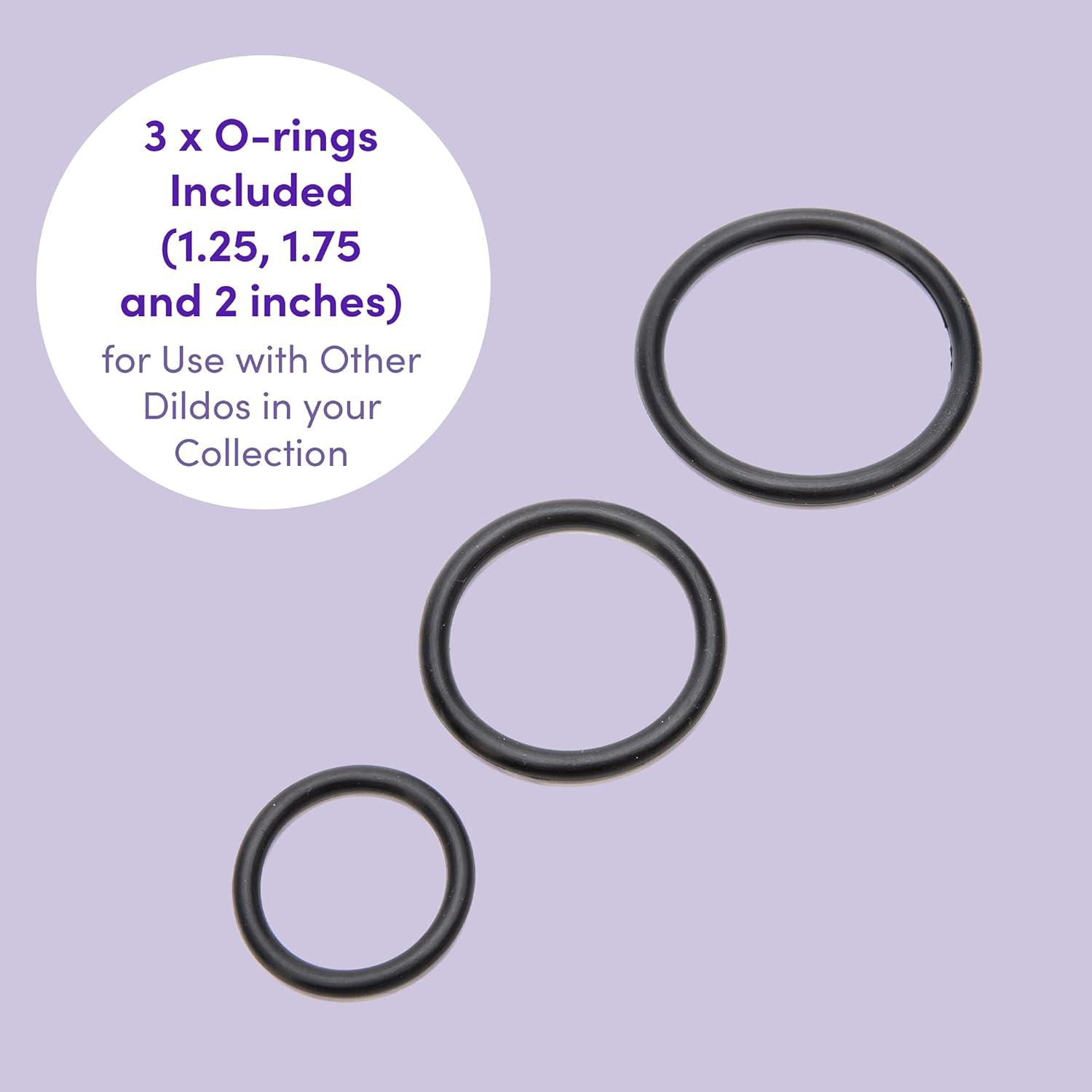 imageLovehoney Strap On Dildo Harness Kit 2 Realistic Strap On Dildos for Pegging 6 Inch amp 8 Inch with Flared Bases Includes 3 ORings amp Adjustable Harness Waterproof Purple