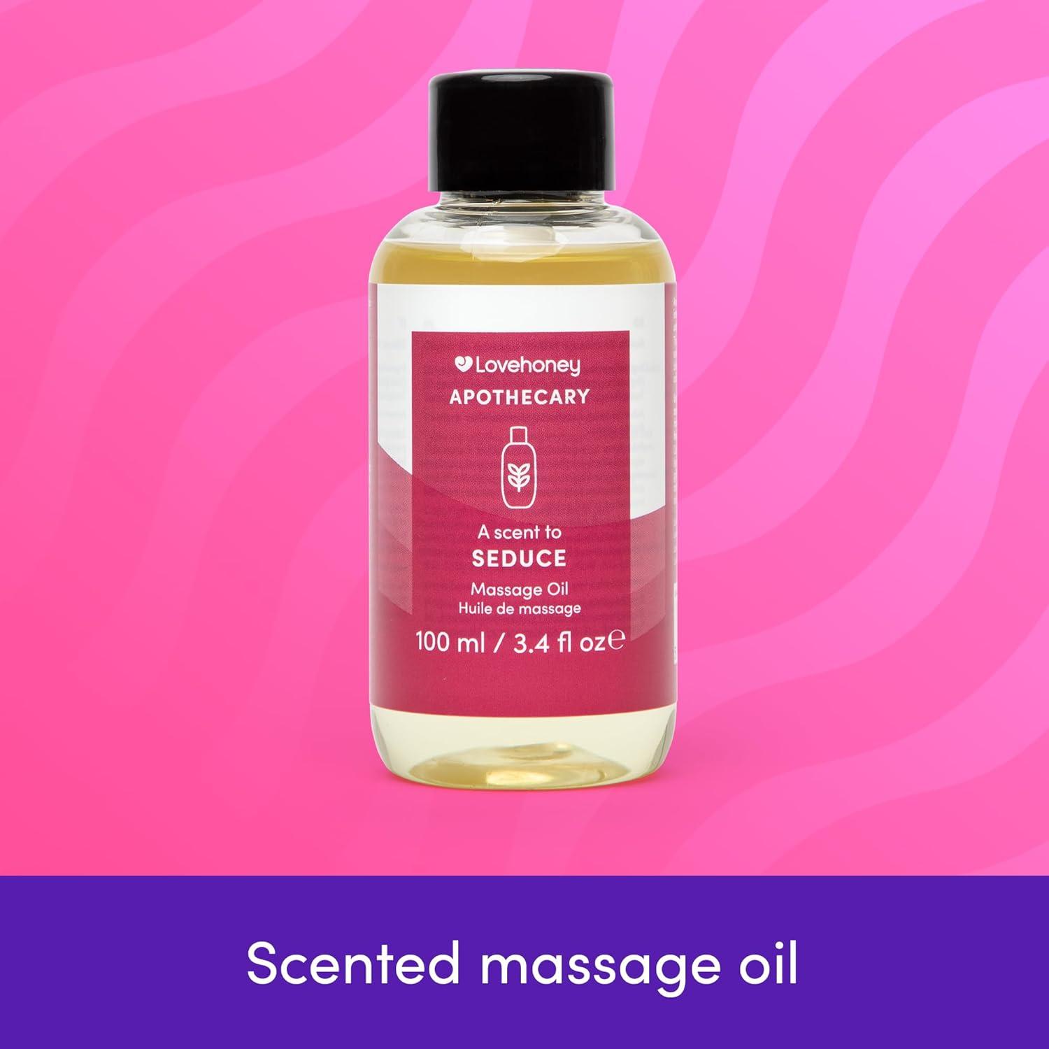 imageLovehoney Apothecary Seduce Massage Oil 100ml Sensual Massage Gel for Couples Relaxing Body Massage Oil with Vanilla Jasmine amp Amber Notes Vegan FriendlySeduce