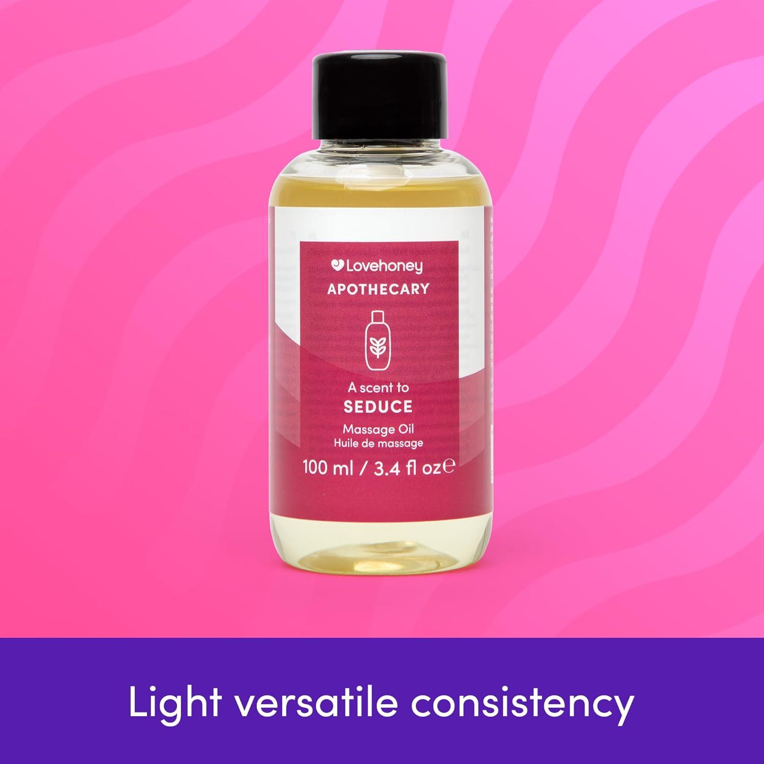 imageLovehoney Apothecary Seduce Massage Oil 100ml Sensual Massage Gel for Couples Relaxing Body Massage Oil with Vanilla Jasmine amp Amber Notes Vegan FriendlySeduce