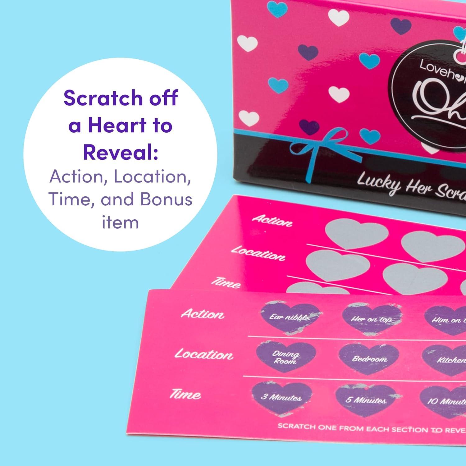 imageLovehoney Multicolored Oh Lucky Scratch Cards for Her Fun Games for Couples Pack of 10