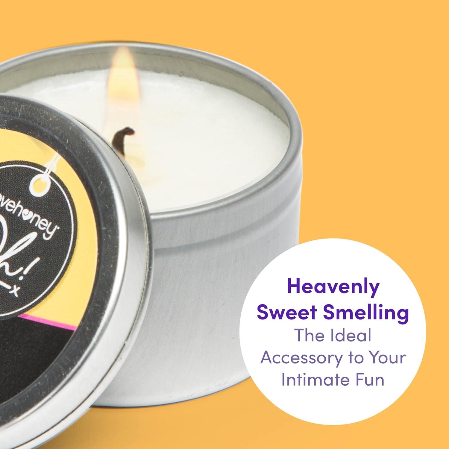 imageLovehoney Oh Vanilla Massage Candle with 6 Essential Oils Vegetarian Friendly 2 ozVanilla