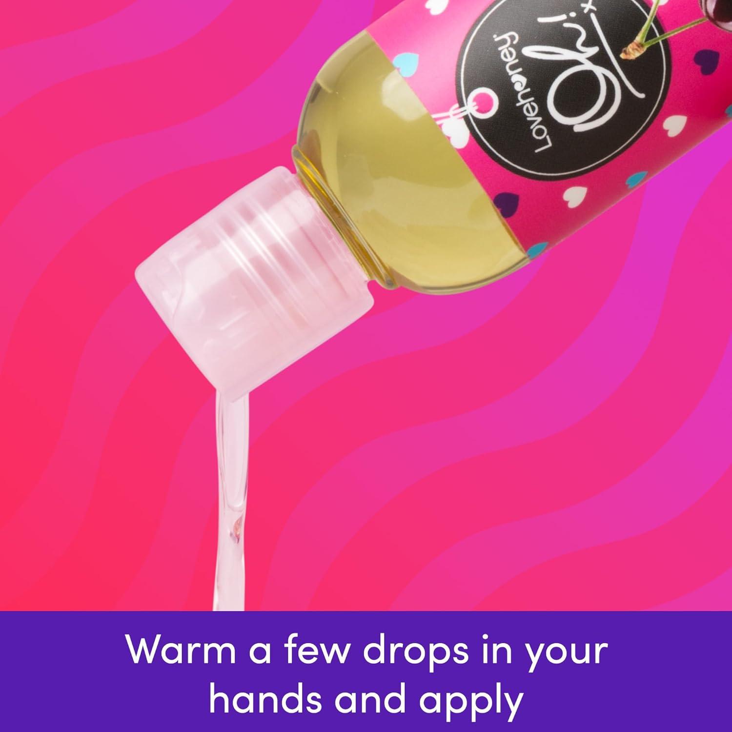 imageLovehoney Strawberry Massage Oil Infused with Essential Oils Vegetarian Friendly 1ozCherry