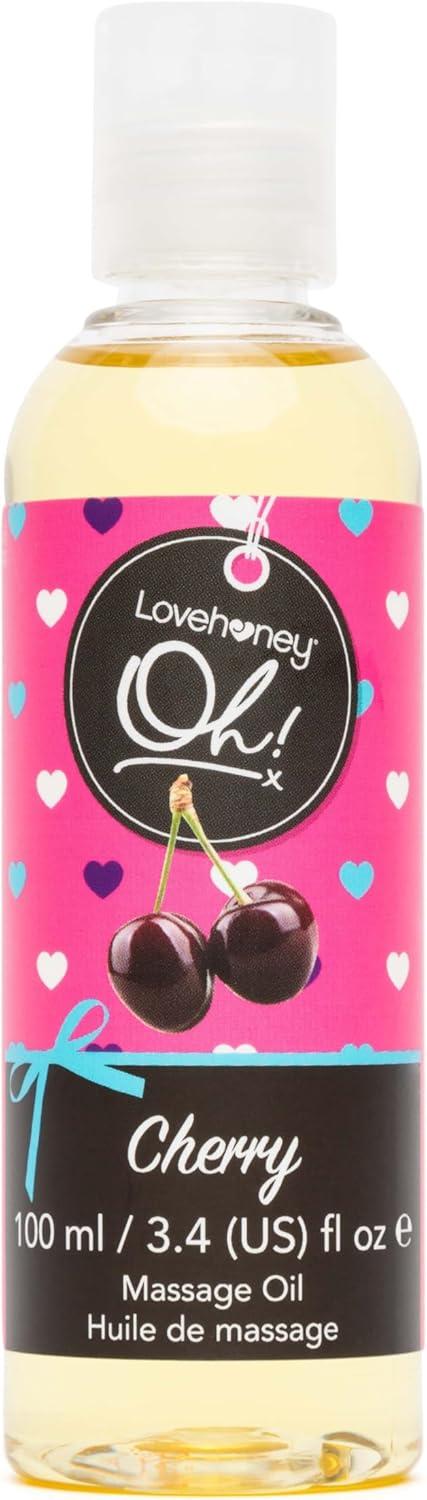 imageLovehoney Strawberry Massage Oil Infused with Essential Oils Vegetarian Friendly 1ozCherry