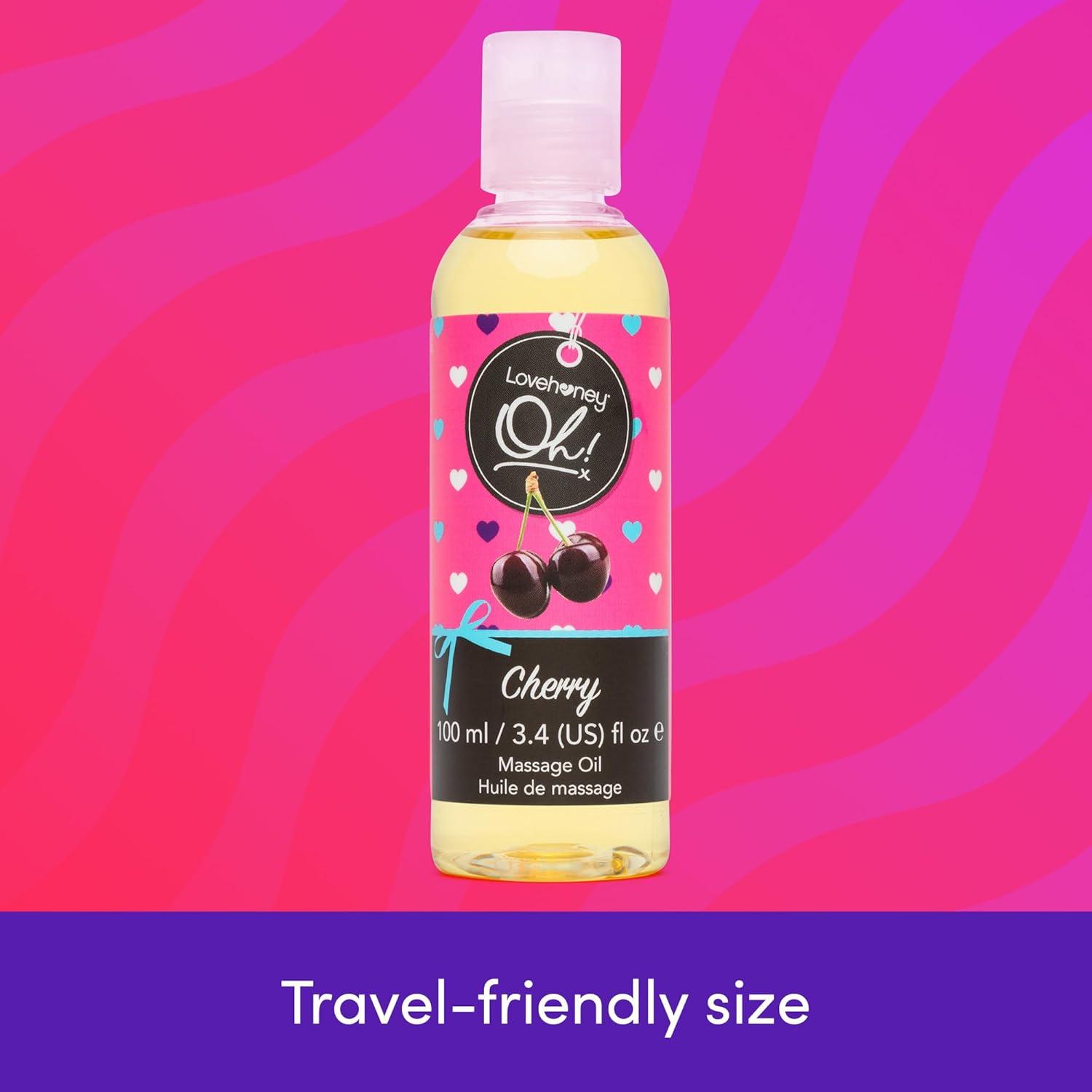 imageLovehoney Strawberry Massage Oil Infused with Essential Oils Vegetarian Friendly 1ozCherry