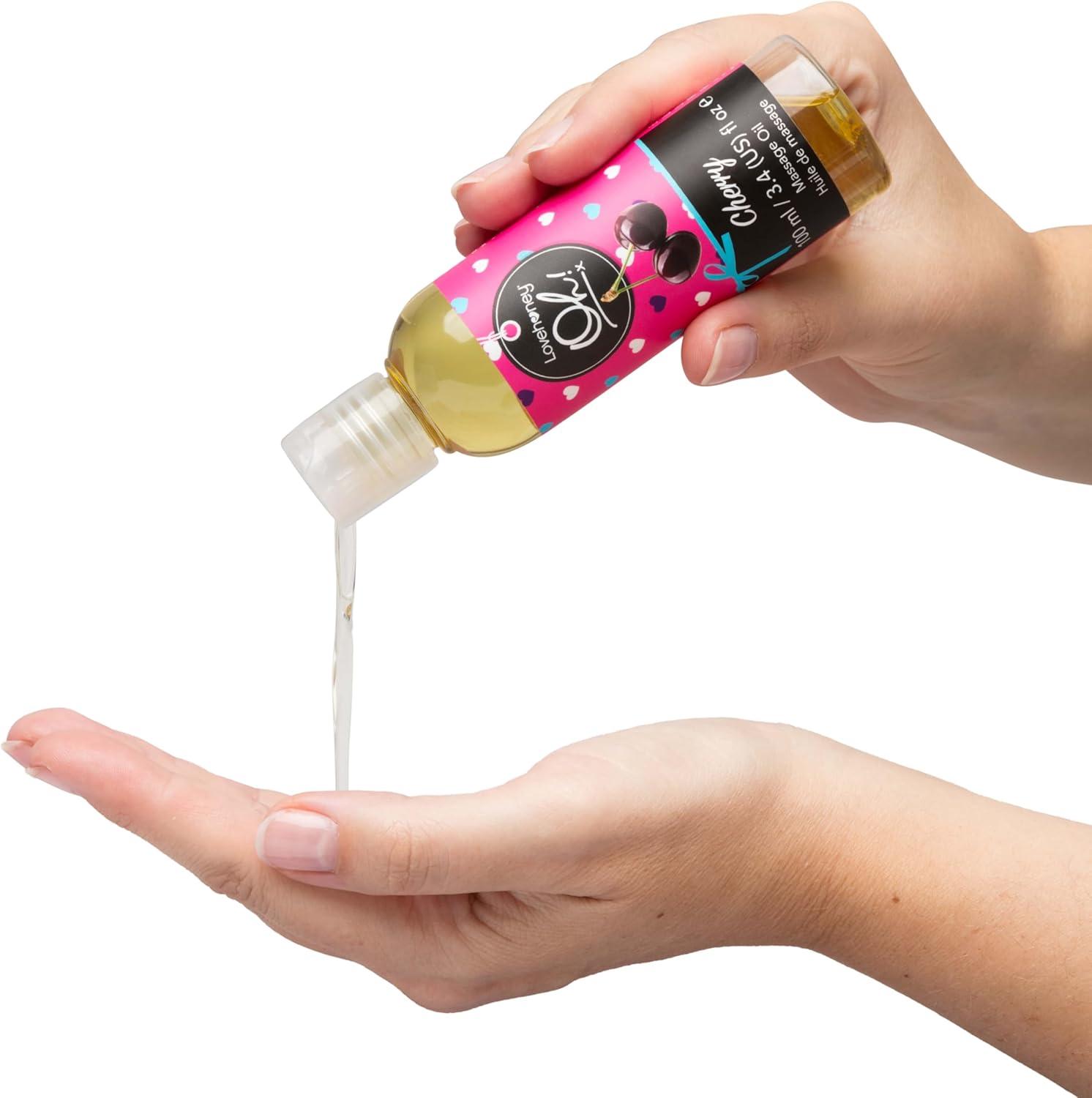 imageLovehoney Strawberry Massage Oil Infused with Essential Oils Vegetarian Friendly 1ozCherry
