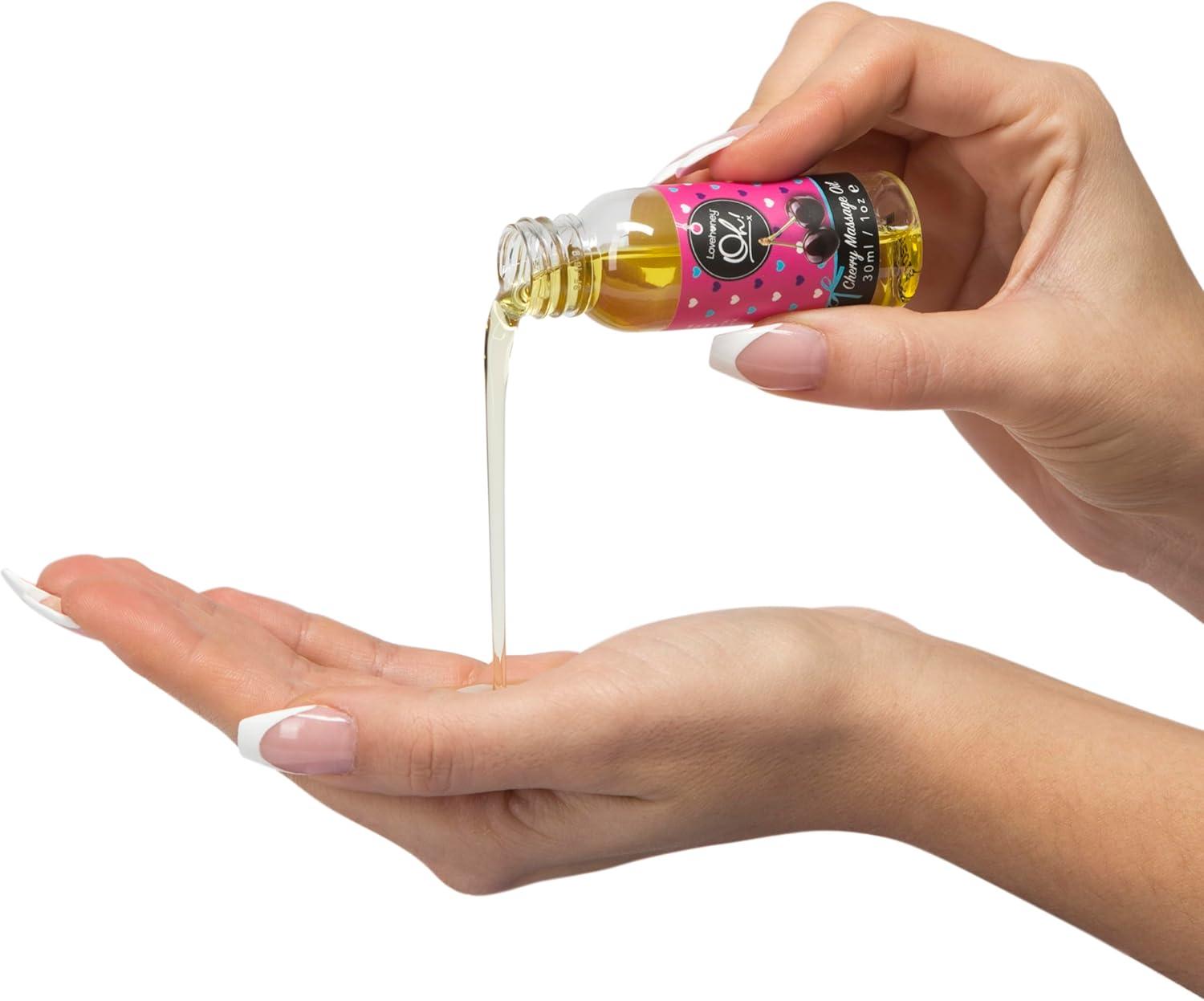 imageLovehoney Strawberry Massage Oil Infused with Essential Oils Vegetarian Friendly 1ozCherry