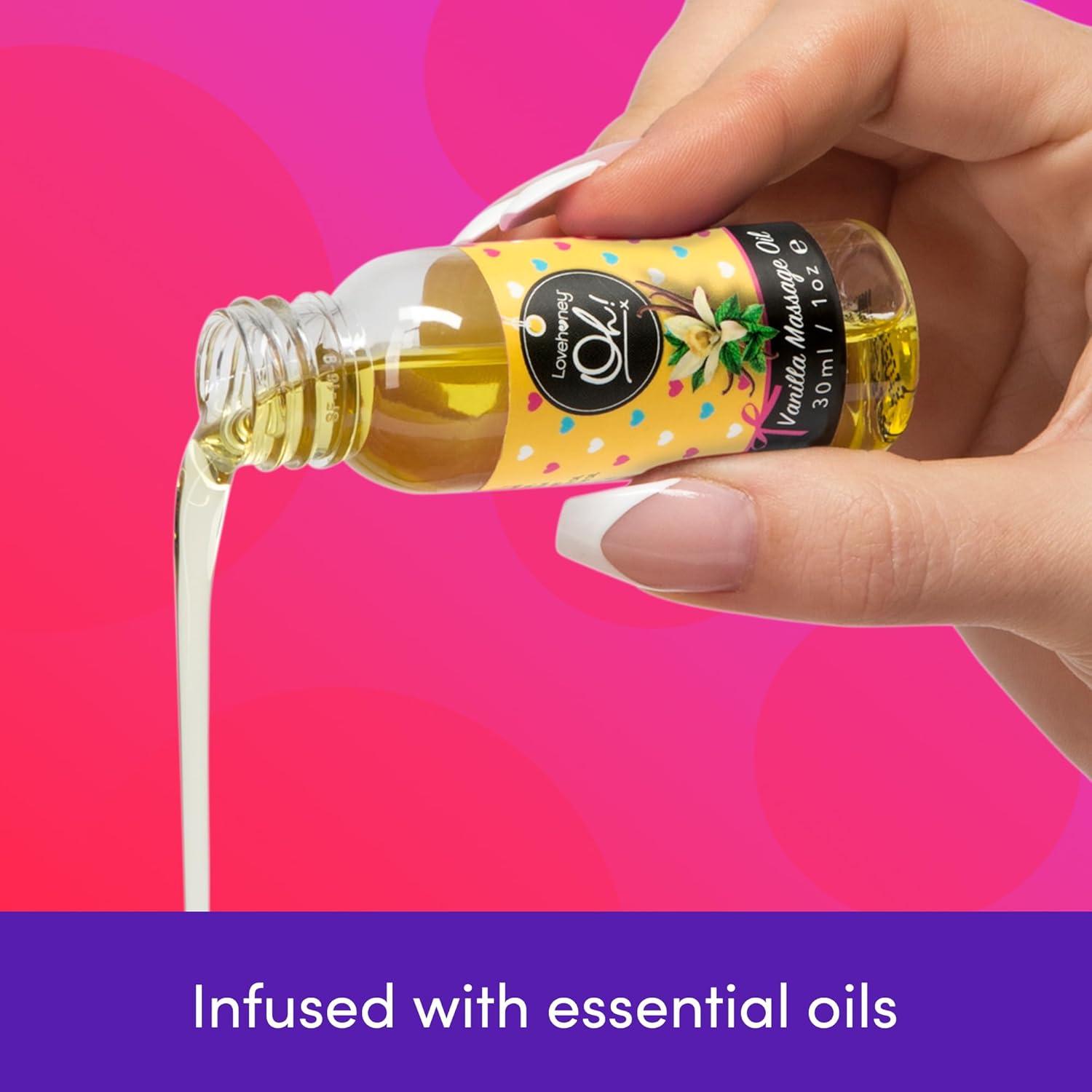 imageLovehoney Strawberry Massage Oil Infused with Essential Oils Vegetarian Friendly 1ozVanilla