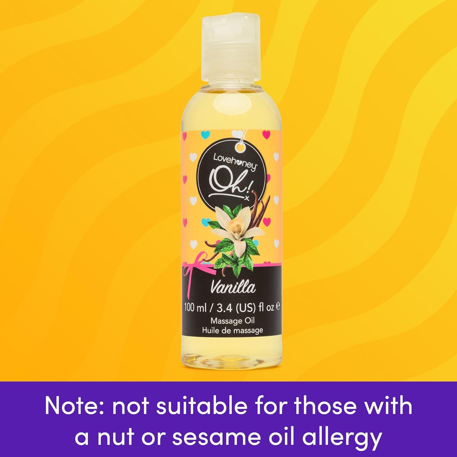 imageLovehoney Strawberry Massage Oil Infused with Essential Oils Vegetarian Friendly 1ozVanilla