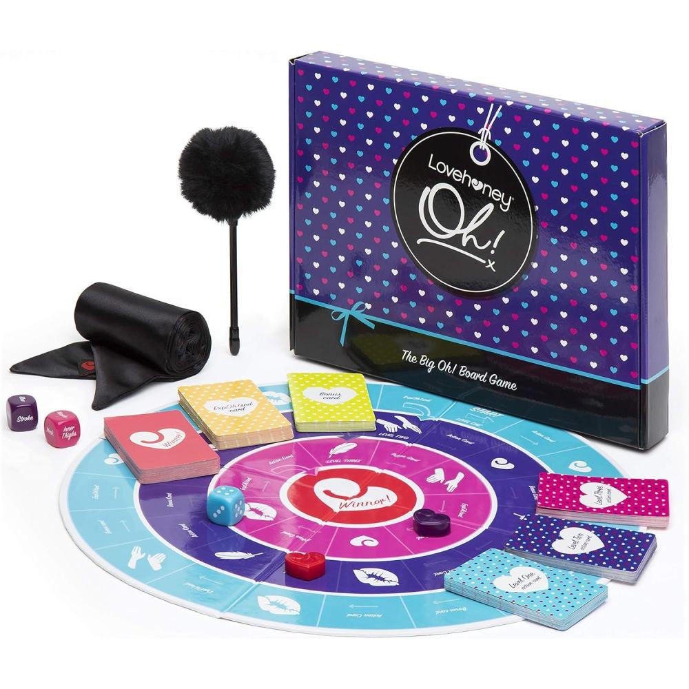 imageLovehoney Oh Adult Board Game for Couples with Blindfold Cards and Tickler