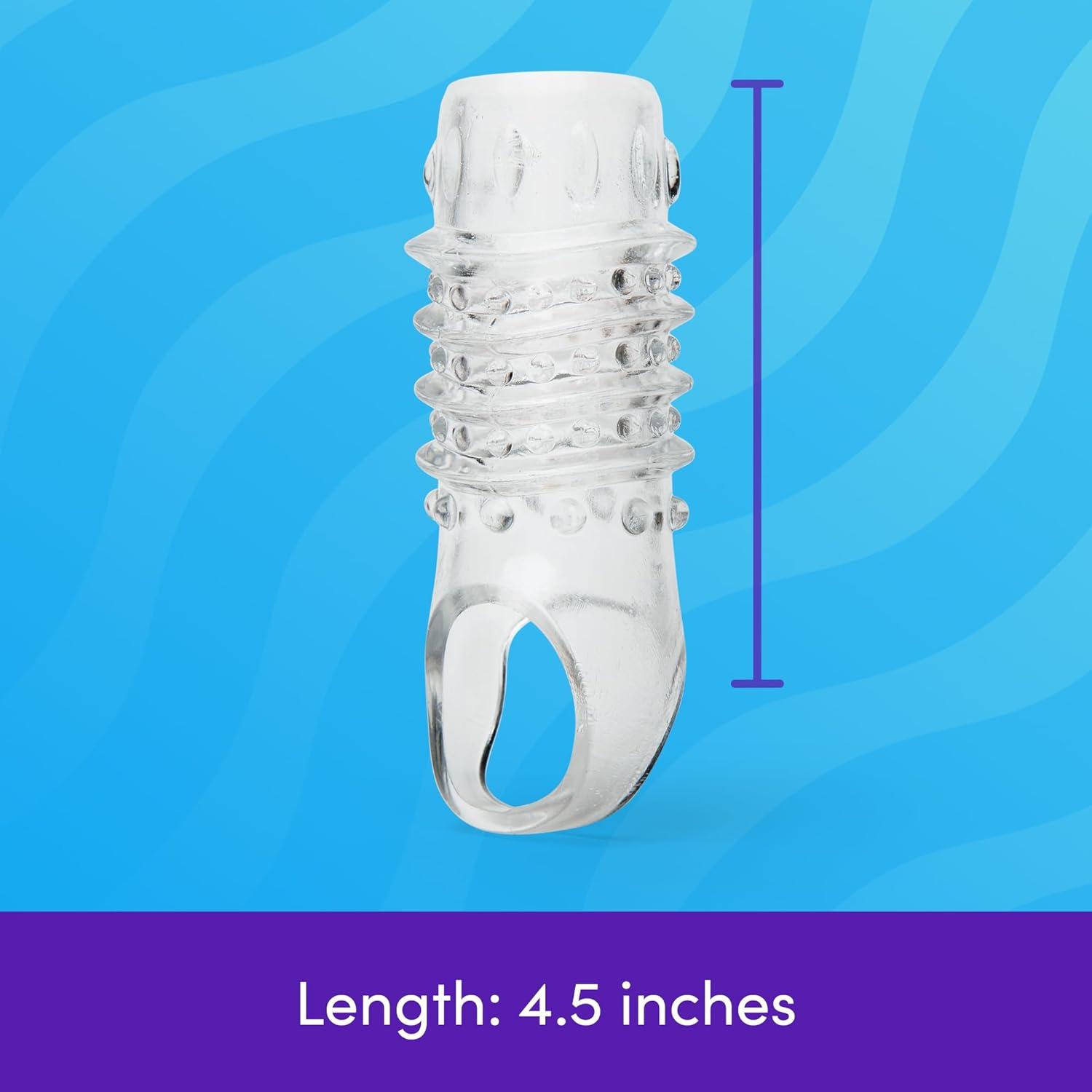 imageLovehoney Thick Penis Sleeve Cock Ring Male Sex Toy Textured Cock Sleeve with Stretchy Ball Loop Adult Sex Toys for Men Girth Enhancer amp Open Ended for Penis Head Stimulation Couples Sex Toys