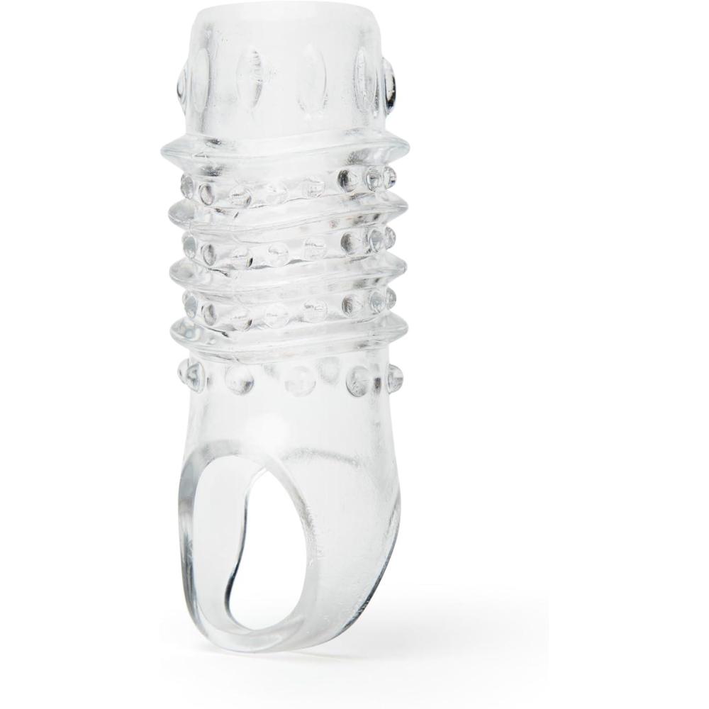 imageLovehoney Thick Penis Sleeve Cock Ring Male Sex Toy Textured Cock Sleeve with Stretchy Ball Loop Adult Sex Toys for Men Girth Enhancer amp Open Ended for Penis Head Stimulation Couples Sex Toys