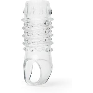 Lovehoney Thick Penis Sleeve Cock Ring Male Sex Toy | Textured Cock Sleeve with Stretchy Ball Loop Adult Sex Toys for Men | Girth Enhancer & Open Ended for Penis Head Stimulation | Couples Sex Toys