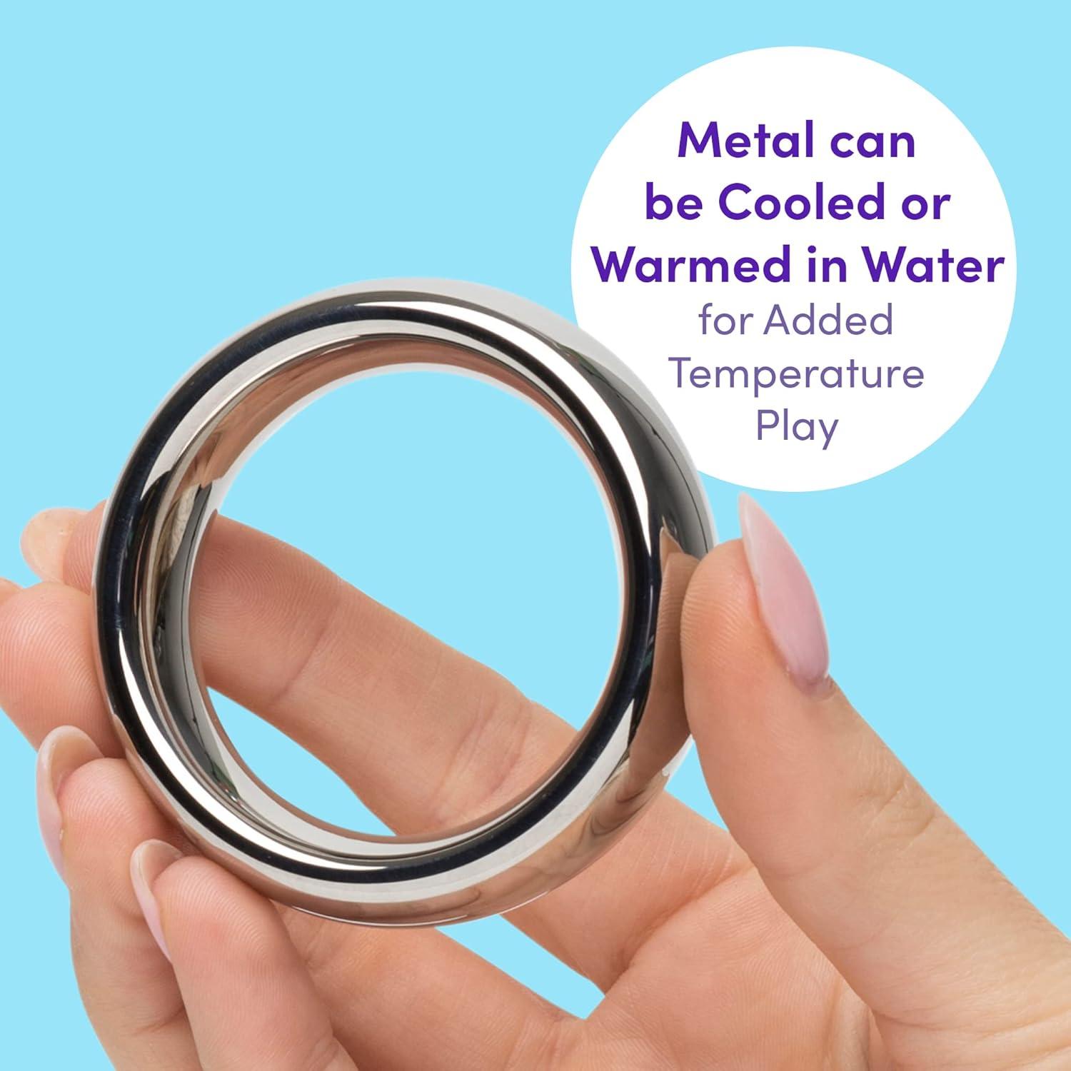 imageLovehoney Dominix Cock Ring Stainless Steel Penis Ring 175 Inch Doughnut Cock Enhancer Waterproof Silver175 Inch