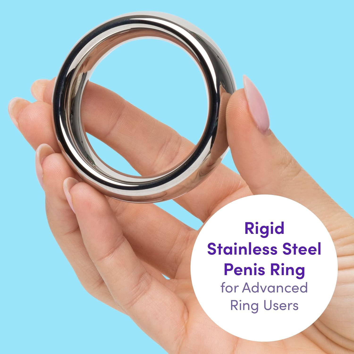 imageLovehoney Dominix Cock Ring Stainless Steel Penis Ring 175 Inch Doughnut Cock Enhancer Waterproof Silver175 Inch