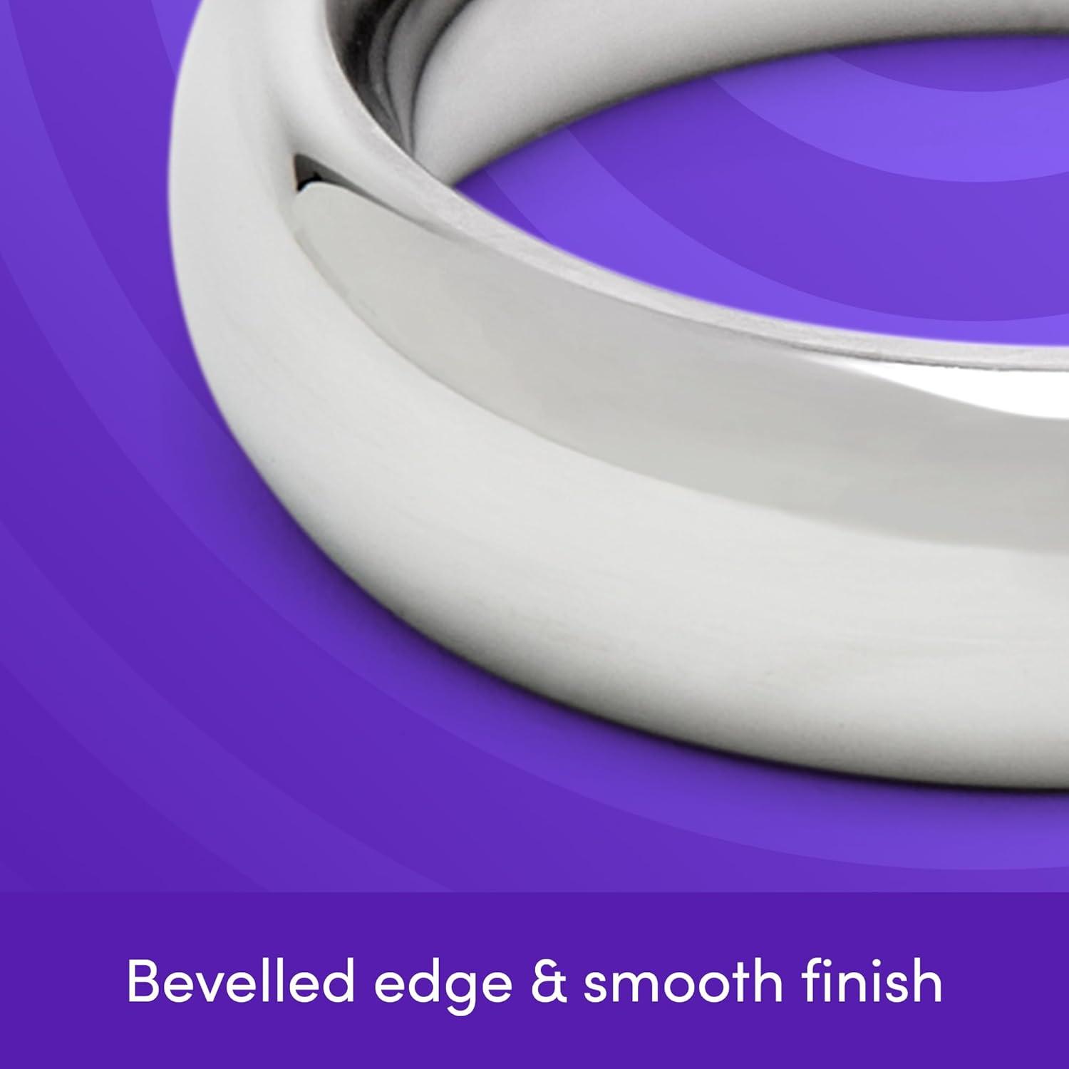 imageLovehoney Dominix Cock Ring Stainless Steel Penis Ring 175 Inch Doughnut Cock Enhancer Waterproof Silver19 Inch