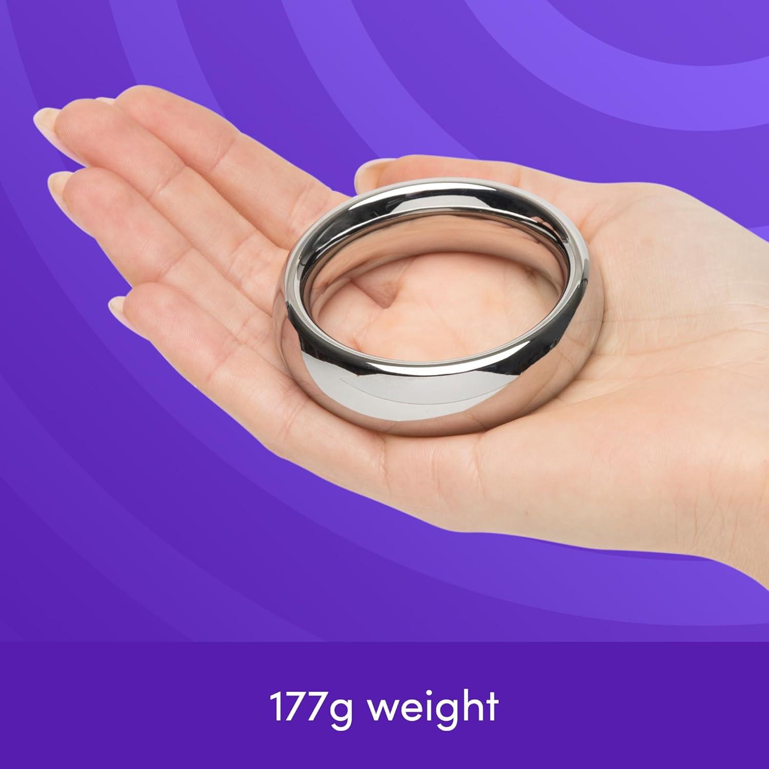 imageLovehoney Dominix Cock Ring Stainless Steel Penis Ring 175 Inch Doughnut Cock Enhancer Waterproof Silver19 Inch