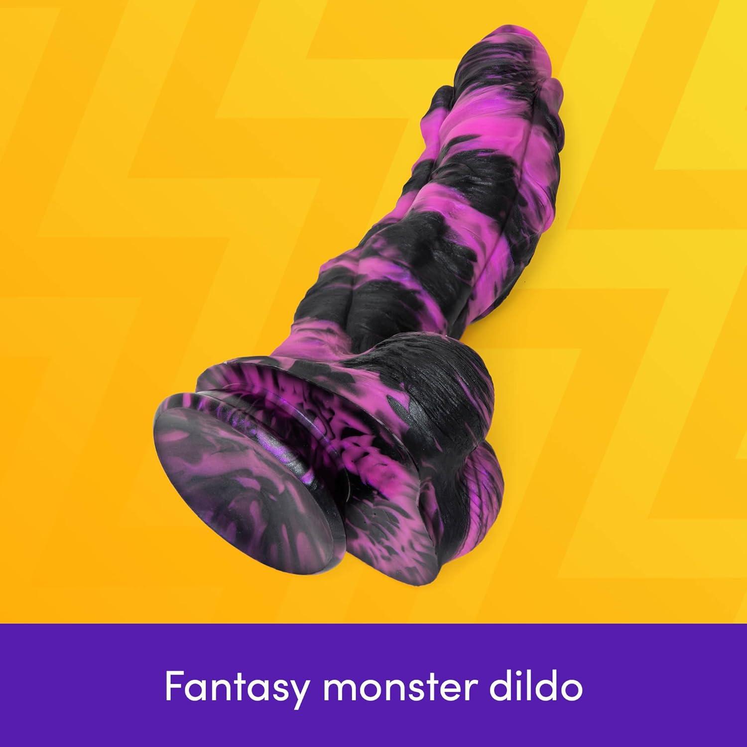 imageLovehoney Fantasy Monster Dildo Large 75 Inch Realistic Silicone Thick Anal Dildo with Suction Cup amp Balls Flexible Textured GSpot or Prostate Massager Adult Sex Toy for Men Women amp Couples