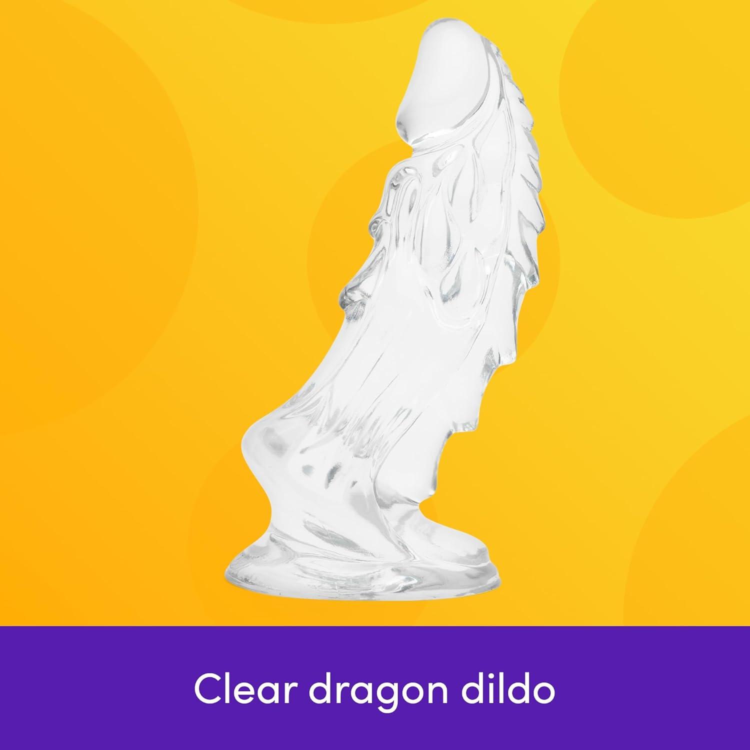 imageLovehoney Wild Wonder Monster Dildo Thick Fantasy Dragon Dildo with Strong Suction Cup 65 Inch Big Girthy Anal Toy for Women Men amp Couples Realistic G Spot Massager Adult Sex Toy Clear