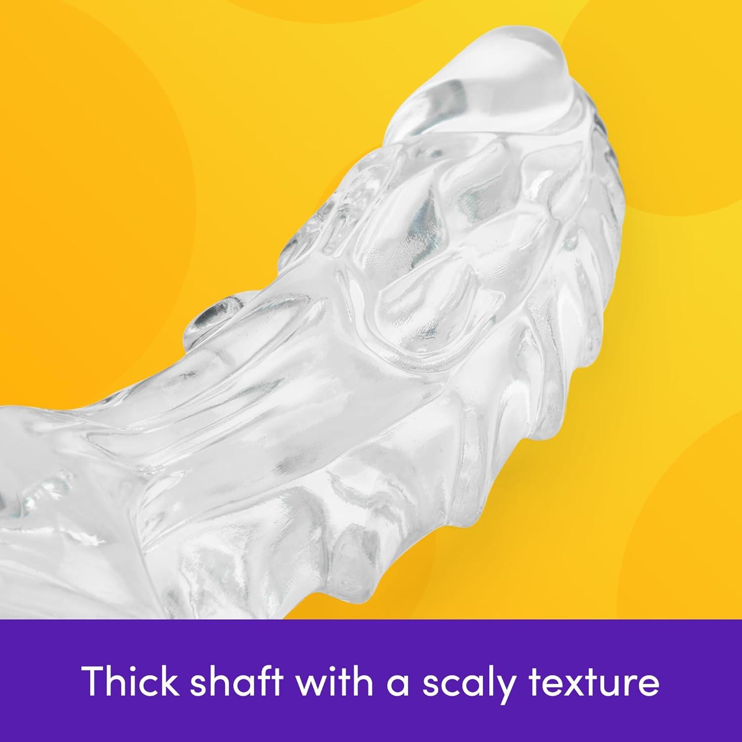 imageLovehoney Wild Wonder Monster Dildo Thick Fantasy Dragon Dildo with Strong Suction Cup 65 Inch Big Girthy Anal Toy for Women Men amp Couples Realistic G Spot Massager Adult Sex Toy Clear
