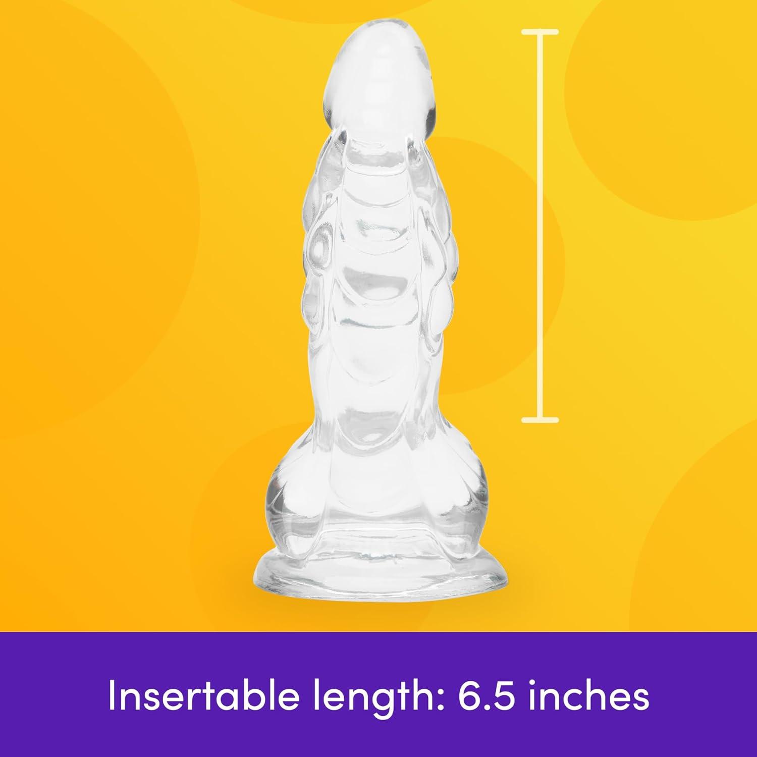 imageLovehoney Wild Wonder Monster Dildo Thick Fantasy Dragon Dildo with Strong Suction Cup 65 Inch Big Girthy Anal Toy for Women Men amp Couples Realistic G Spot Massager Adult Sex Toy Clear