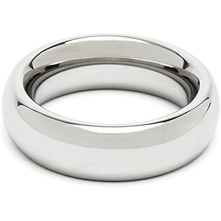 imageLovehoney Dominix Cock Ring  Stainless Steel Penis Ring  175 Inch Doughnut Cock Enhancer  Waterproof  Silver175 Inch