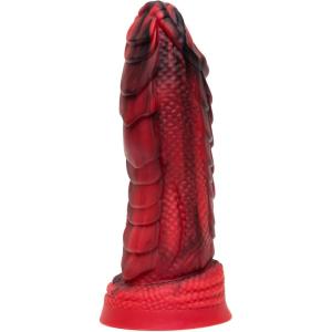 Lovehoney Pleasure Quest Monster Dildo | Thick Fantasy Fire Dragon Dildo with Strong Suction Cup | 7 Inch Big Girthy Anal Toy for Women, Men & Couples | Realistic G Spot Massager Adult Sex Toy