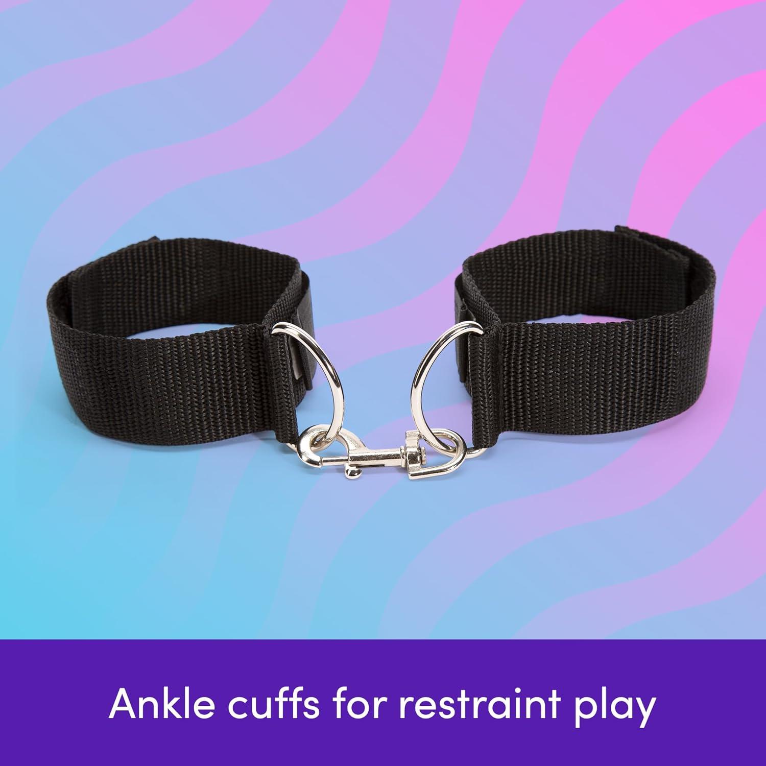 imageLovehoney Ankle Cuffs Adjustable Bondage Sex Restraints Kit BDSM Ankle Cuffs for Adult Bedroom Games Beginner Bondage Accessories for Sexy Role Play Sex Toys for Couples