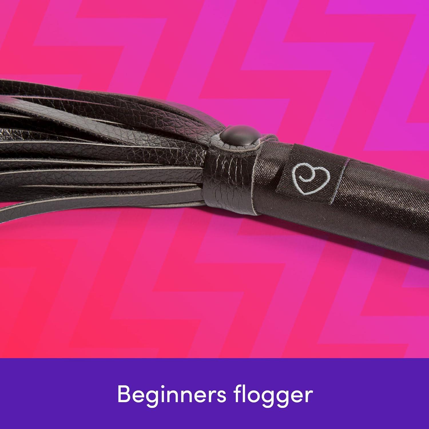 imageLovehoney Beginners Flogger 18 Inch BDSM Whip with Faux Leather Tails amp Satin Grip Soft Lightweight Flogger for Spanking Fetish Impact Play amp Roleplay Kinky Bondage Accessory for Couples