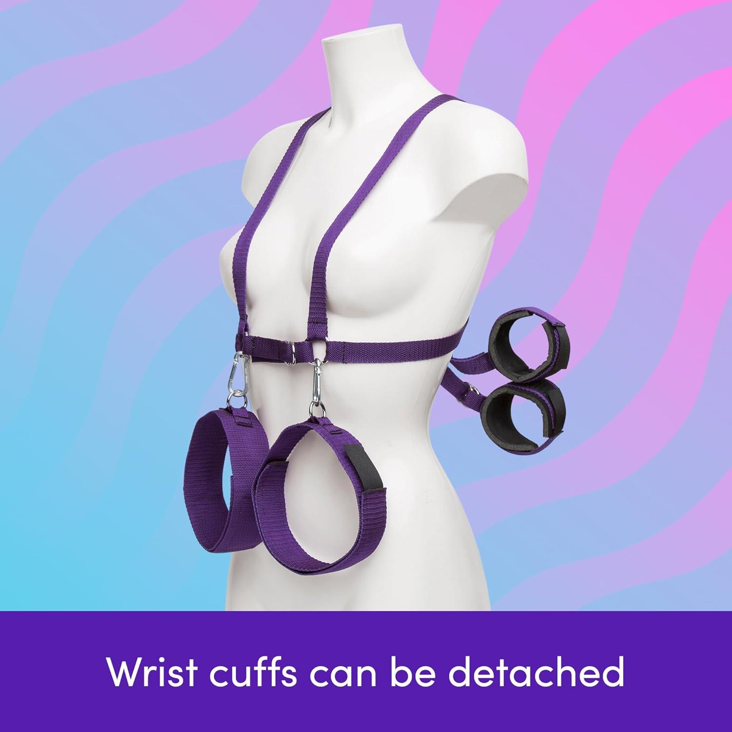 imageLovehoney Bondage Boutique Restraints Body Harness Adjustable Behind Back Wrist amp Thigh Cuff BDSM Restraint Kit for Couples Submission Play Adult Sex Toy Role Play amp Fetish Bedroom Games
