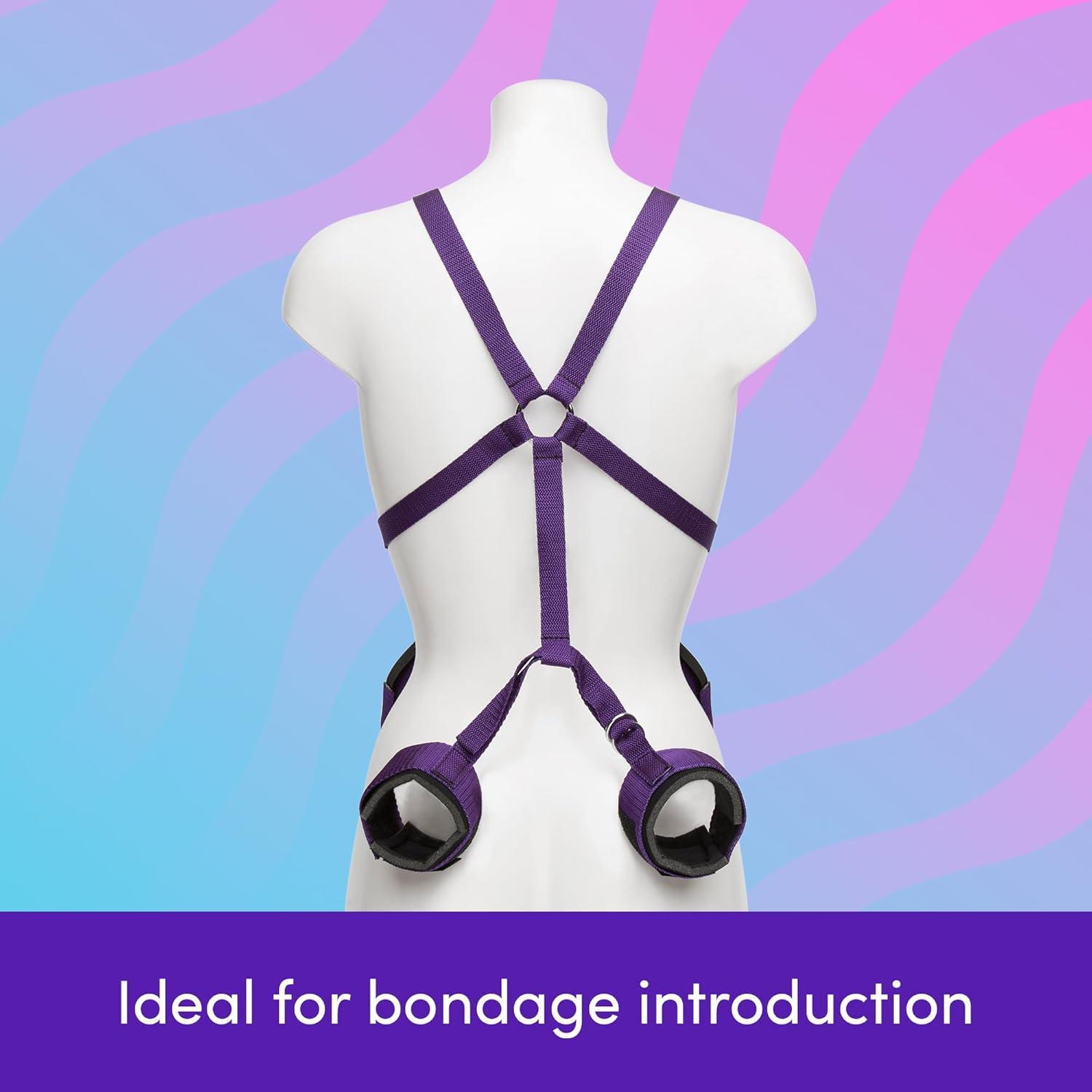 imageLovehoney Bondage Boutique Restraints Body Harness Adjustable Behind Back Wrist amp Thigh Cuff BDSM Restraint Kit for Couples Submission Play Adult Sex Toy Role Play amp Fetish Bedroom Games