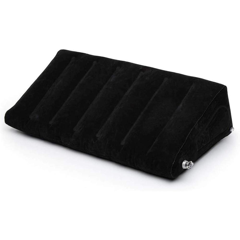 imageLovehoney Dominix Sex Position Wedge Flocked NonSlip Inflatable Wedge Includes 2 Strong Loops for Restraints Sex Pillow for Couples Black