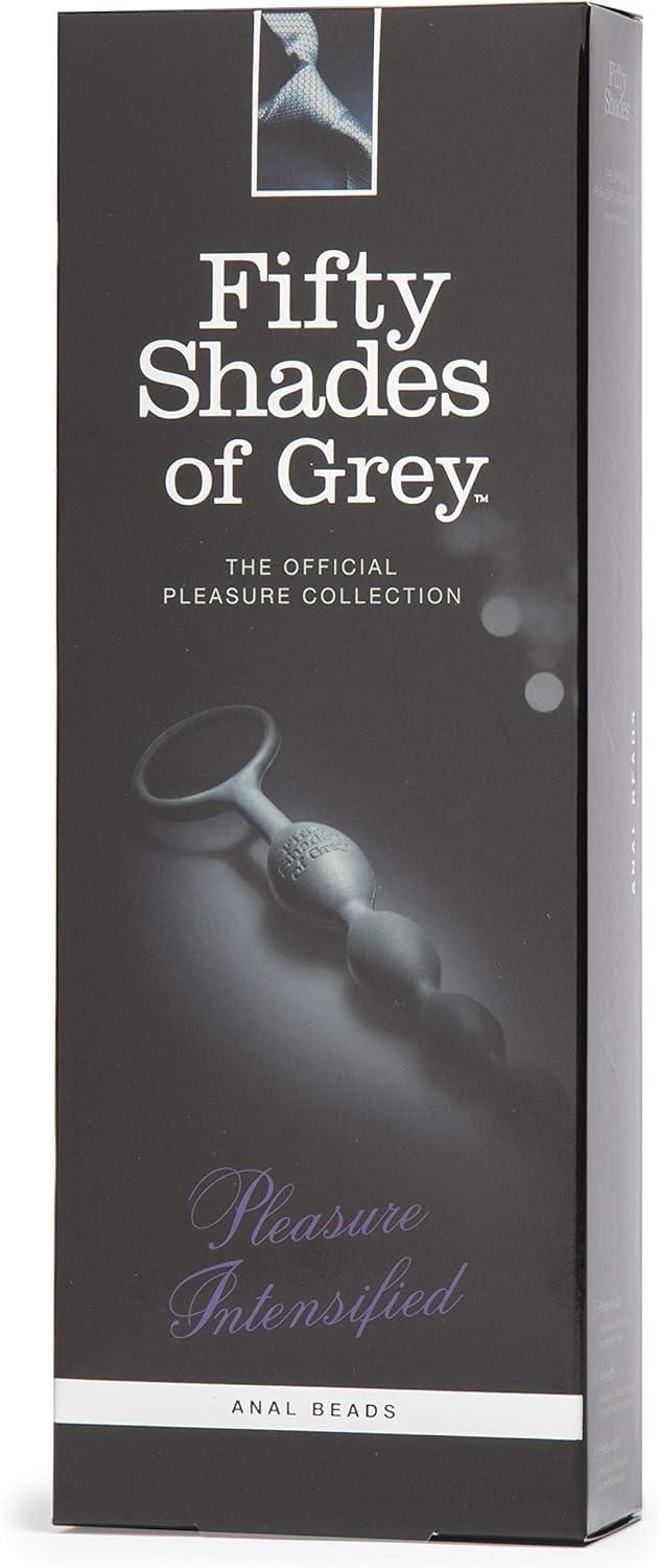 imageFifty Shades of Grey Pleasure Intensified Black Silicone Anal Beads Graduated Size 75 inch