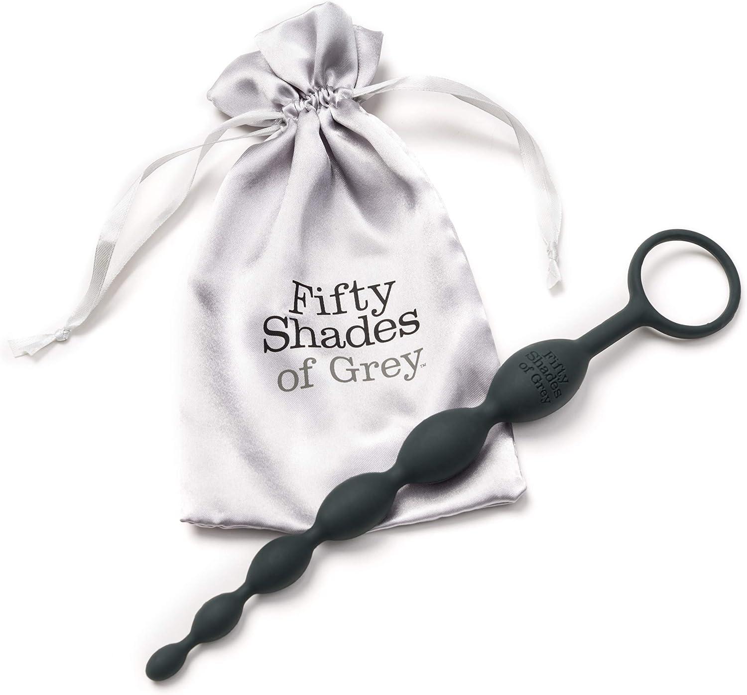 imageFifty Shades of Grey Pleasure Intensified Black Silicone Anal Beads Graduated Size 75 inch