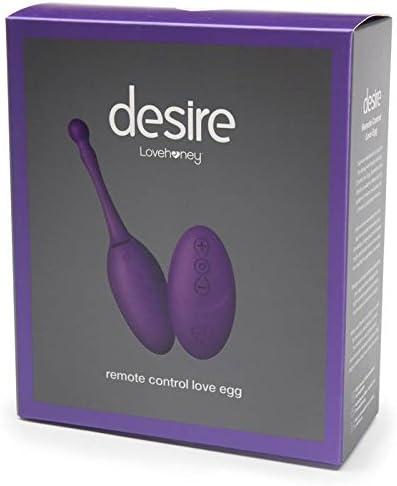 imageLovehoney Desire Vibrating Egg 4 Inch Silicone Bullet Vibrator with Remote Control 12 Speed amp 8 Mode Vibrator for Women Waterproof Purple