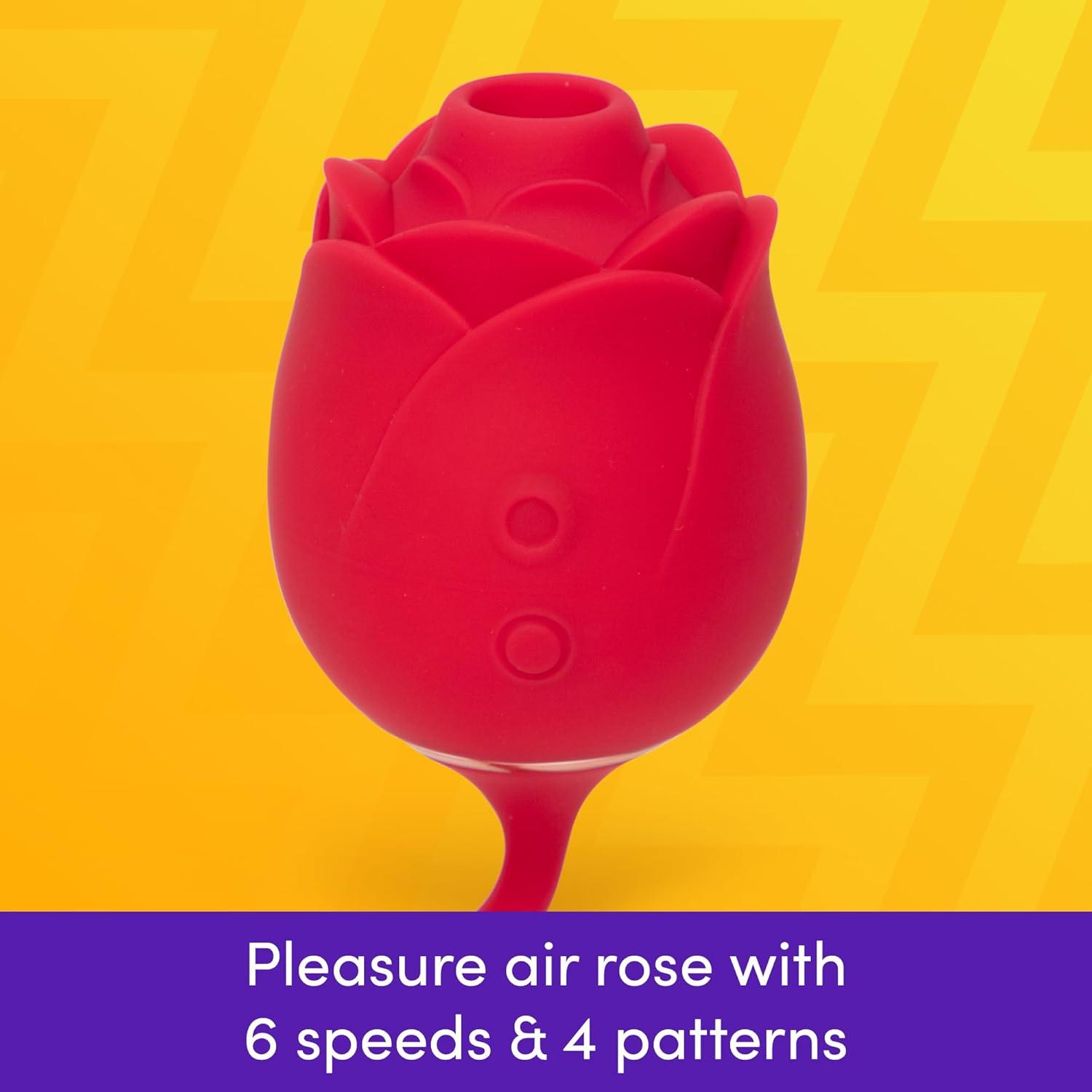 imageLovehoney Rose Sex Toy for Women 2 in 1 Clit Sucker amp Thrusting Vibrator Egg Adult Rose Toy with 6 Clit Stimulation Modes Rechargeable Thrusting Dildo GSpot Vibrator with Clitoral MassagerVibrating