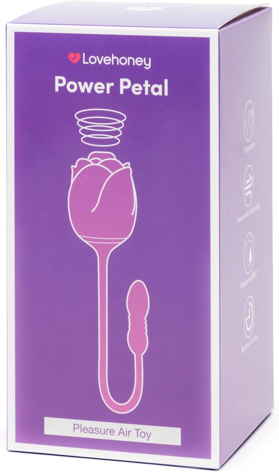 imageLovehoney Rose Sex Toy for Women 2 in 1 Clit Sucker amp Thrusting Vibrator Egg Adult Rose Toy with 6 Clit Stimulation Modes Rechargeable Thrusting Dildo GSpot Vibrator with Clitoral MassagerThrusting