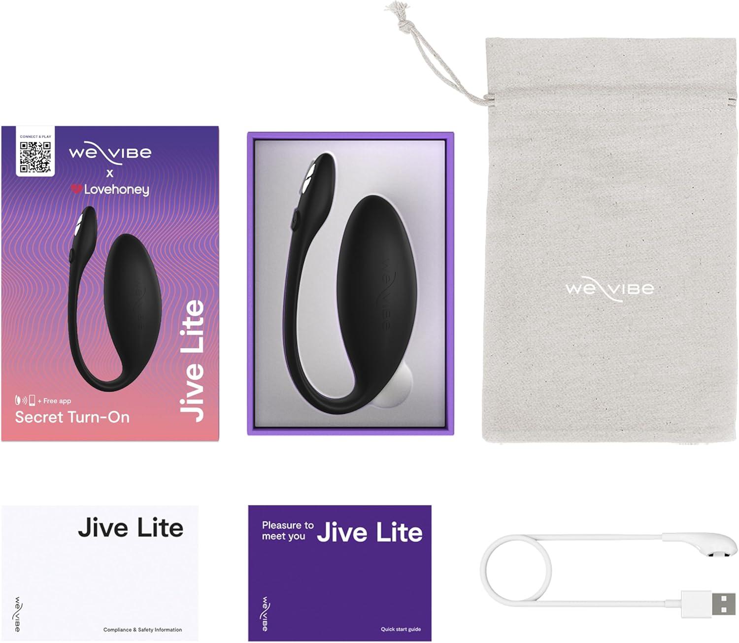 imageWeVibe Jive Lite Wearable Panty Vibrator for Women Discreet App Control G Spot Massager Adult Sex Toys with 10 Intensity Levels Egg Vibrators Gifts for Female Couples BlackBlack