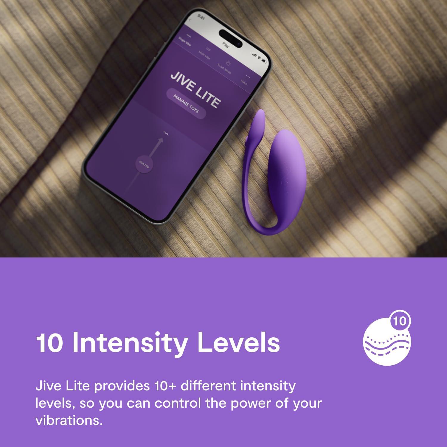imageWeVibe Jive Lite Wearable Panty Vibrator for Women Discreet App Control G Spot Massager Adult Sex Toys with 10 Intensity Levels Egg Vibrators Gifts for Female Couples BlackPurple