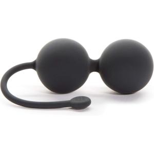Fifty Shades of Grey Tighten and Tense Black Silicone Jiggle Balls for Kegel Toning – 70g