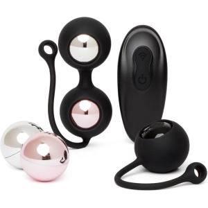 Lovehoney Remote Control Vibrating Kegel Ball Set | Weighted 11-29g Ben Wa Balls Pelvic Floor Exercise Device | Internal Sexual Pleasure Massage Tools for Women | Strengthen Muscle Training Adult Toy