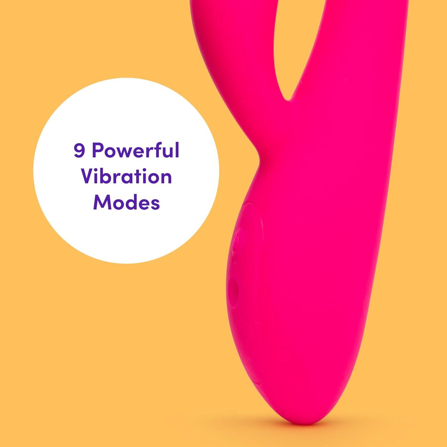 imageLovehoney Dream Warming Rabbit Vibrator 5 inch Silicone Vibrating Dildo G Spot amp Clit Stimulator 9 Vibration Modes Rechargeable amp Waterproof Vibrator for Women Adult Sex Toy Pink