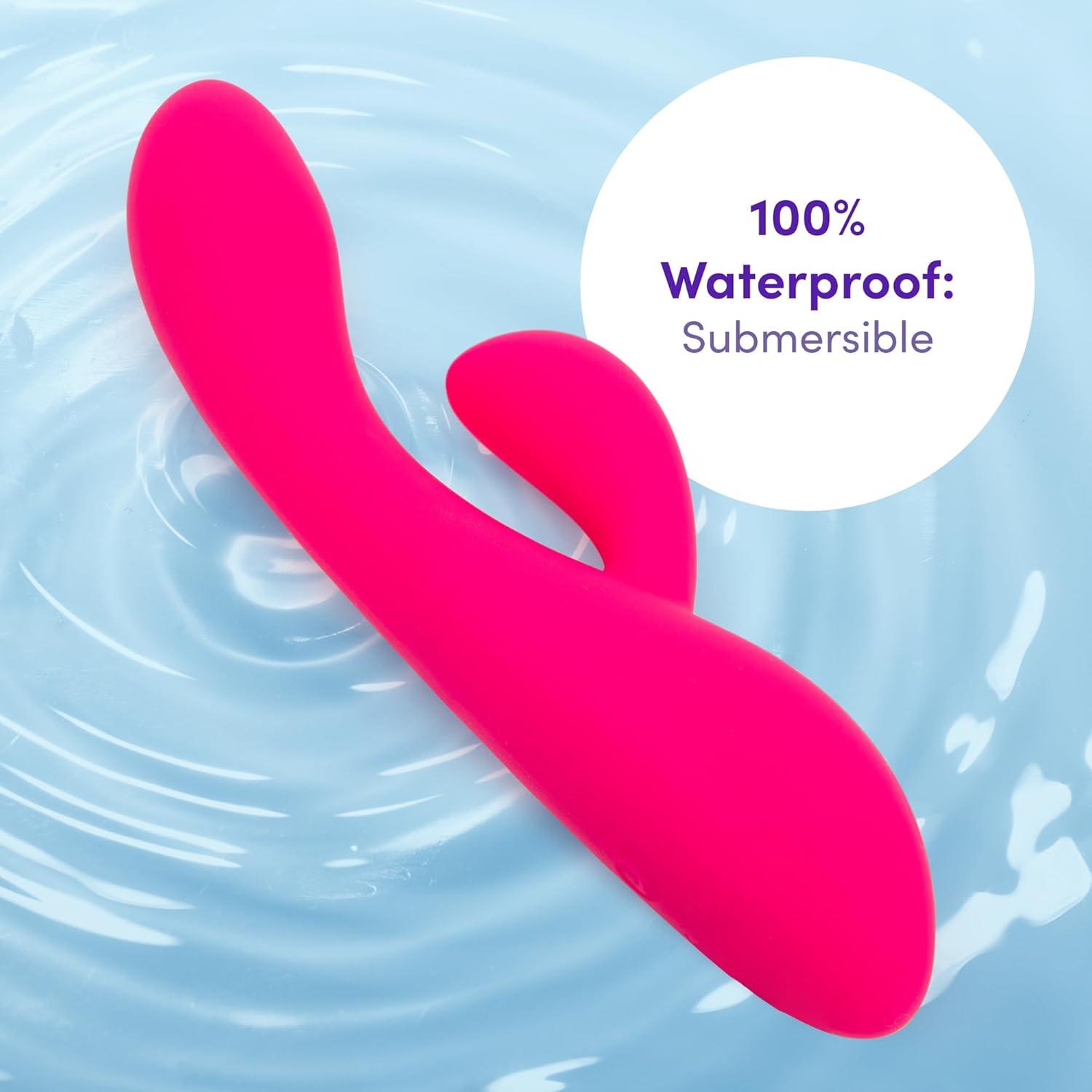 imageLovehoney Dream Warming Rabbit Vibrator 5 inch Silicone Vibrating Dildo G Spot amp Clit Stimulator 9 Vibration Modes Rechargeable amp Waterproof Vibrator for Women Adult Sex Toy Pink