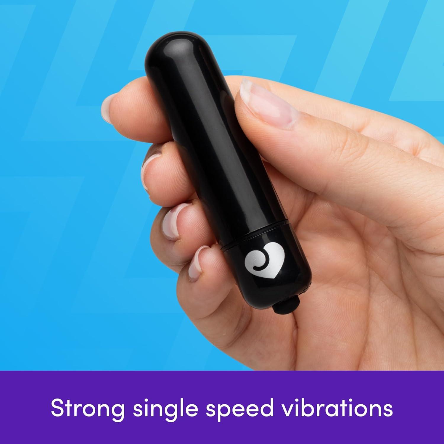 imageLovehoney Enjoy Bullet Vibrator for Women Mini Vibrator Bullet Single Speed Vibration Clit Stimulator Adult Toys for Women Discreet Travel Female Sex Toys Couples Personal Massager Black