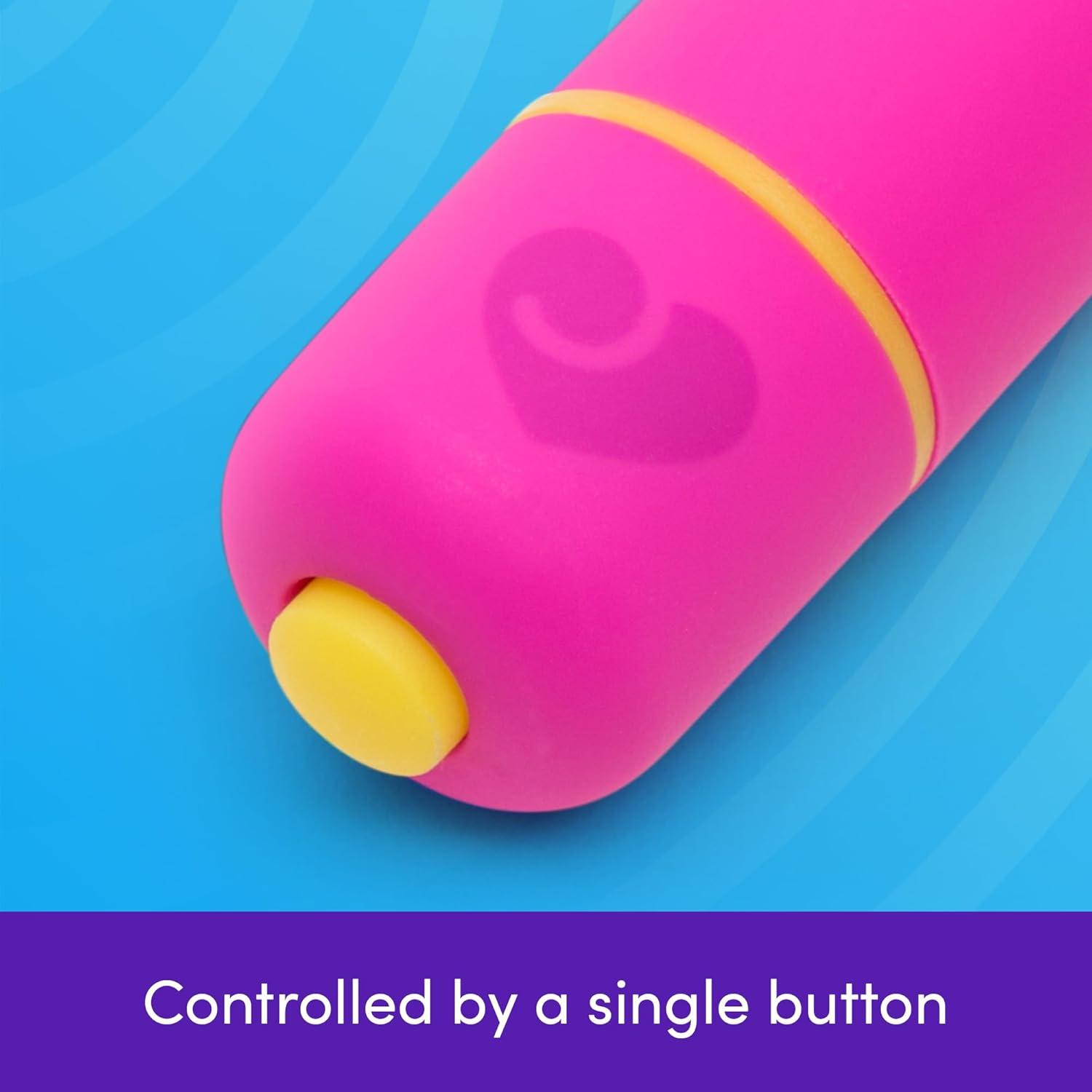 imageLovehoney Excite Bullet Vibrator 35 Inch Powerful Mini Massager 10 Function Single Button Control Quiet Bullet Vibrator for Women Waterproof amp Travel Proof Adult Pleasure Toy BluePink