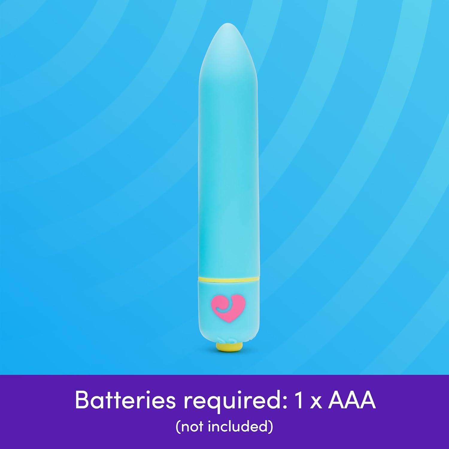 imageLovehoney Excite Bullet Vibrator 35 Inch Powerful Mini Massager 10 Function Single Button Control Quiet Bullet Vibrator for Women Waterproof amp Travel Proof Adult Pleasure Toy BlueBlue