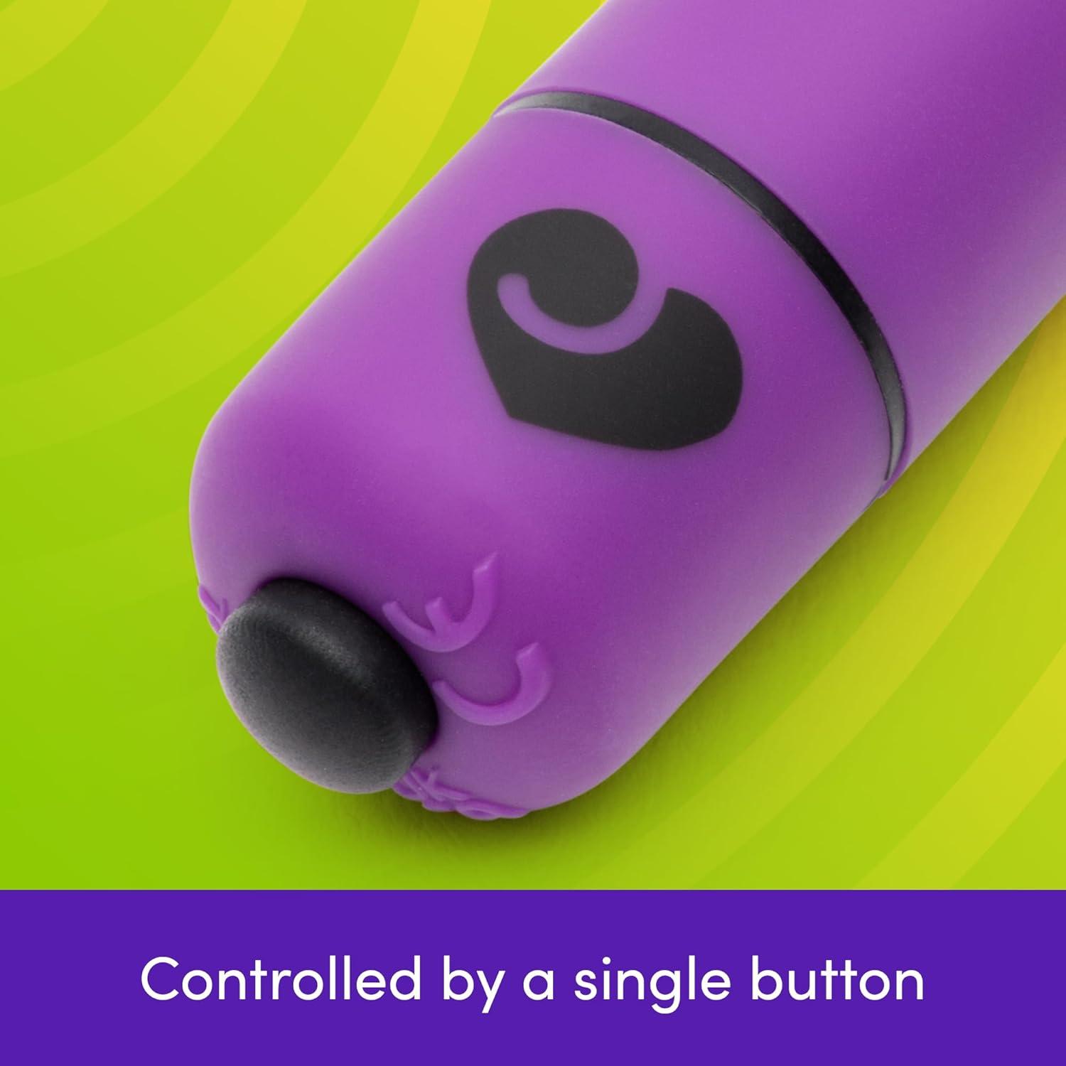 imageLovehoney Excite Bullet Vibrator 35 Inch Powerful Mini Massager 10 Function Single Button Control Quiet Bullet Vibrator for Women Waterproof amp Travel Proof Adult Pleasure Toy BluePurple