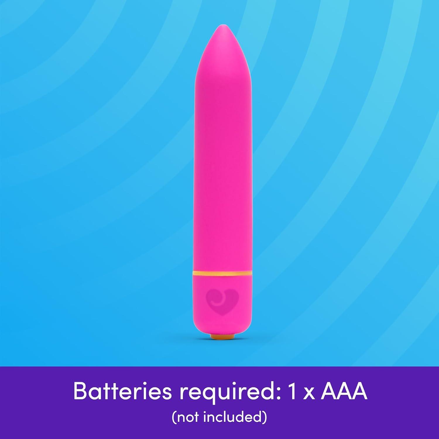 imageLovehoney Excite Bullet Vibrator 35 Inch Powerful Mini Massager 10 Function Single Button Control Quiet Bullet Vibrator for Women Waterproof amp Travel Proof Adult Pleasure Toy BluePink